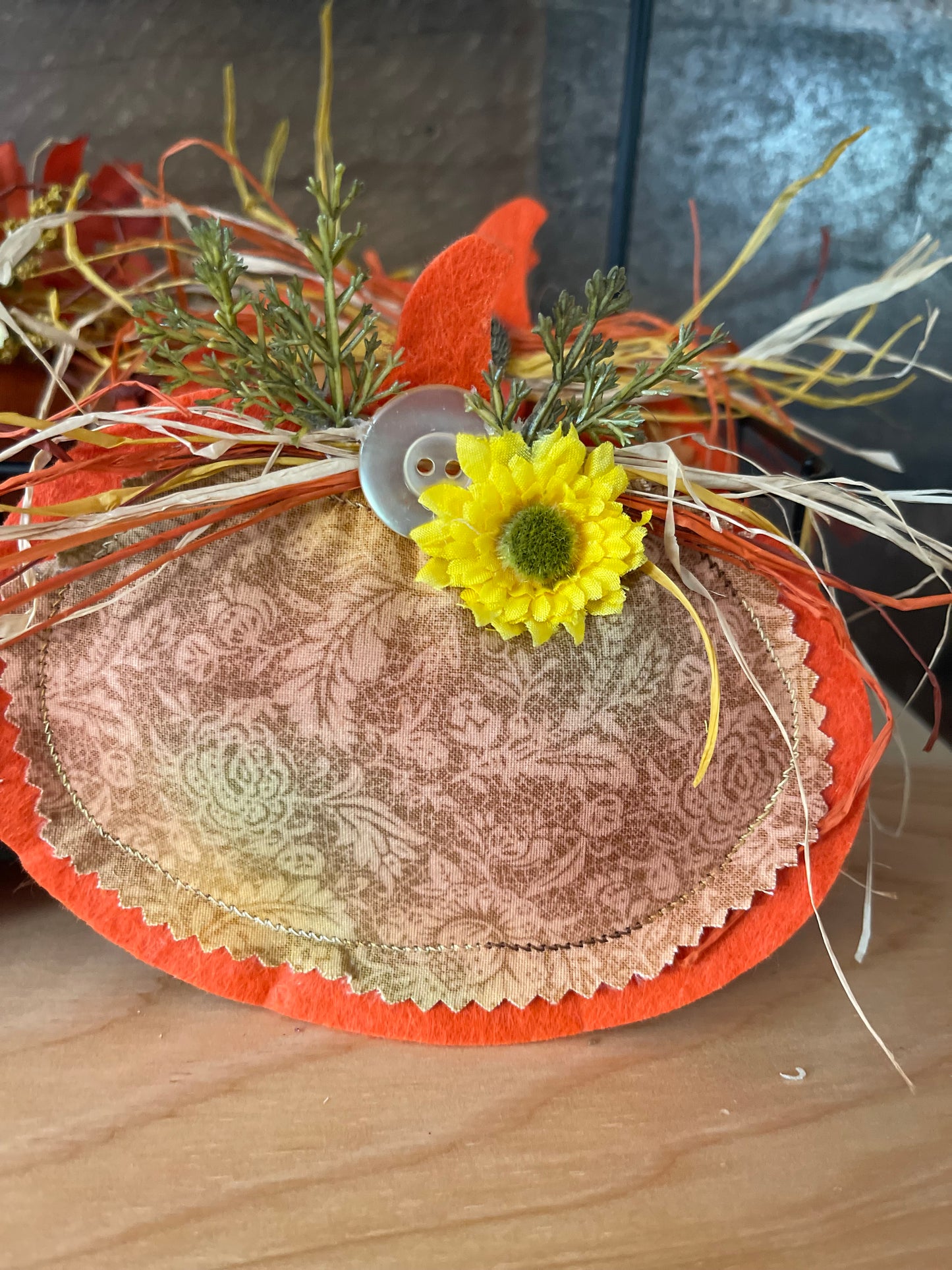 Fall Decorated “Puff” Decor:  Leaf/Pumpkin