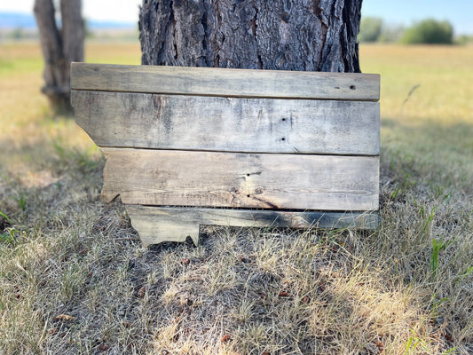Letrero decorativo de pared "Montana" de madera con diseño rústico de North 89