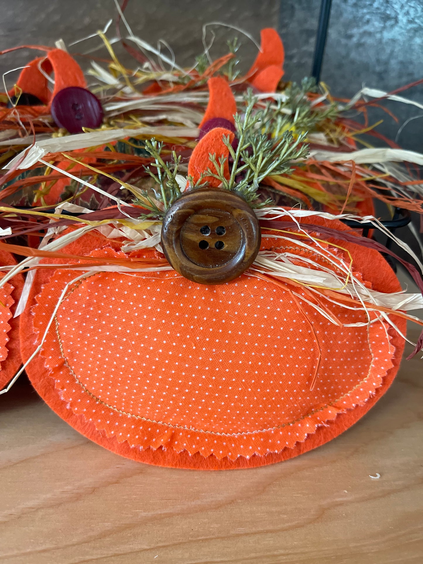 Fall Decorated “Puff” Decor:  Leaf/Pumpkin