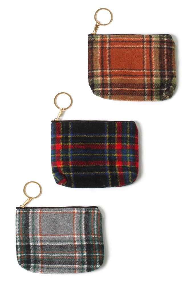 Plaid Print Coin Purses **NEW COLORS!!**