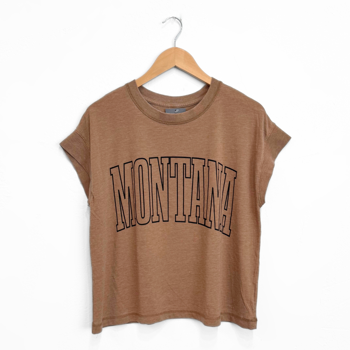 Montana Ladies Relaxed Tee - Washed Coyote Brown