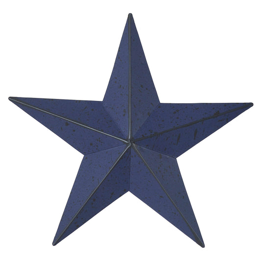 Colgante de pared azul marino con estrella de metal facetado (mediano)