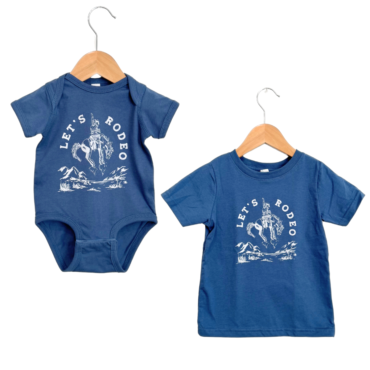 “Let's Rodeo” Toddler Tee- Indigo